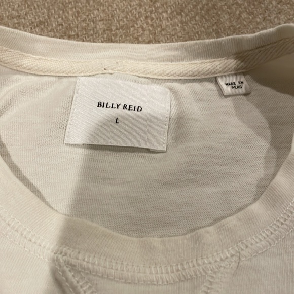 Billy Reid Men Off-White LS Shirt Large Roll Bottom - Picture 4 of 7